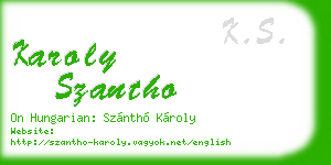 karoly szantho business card